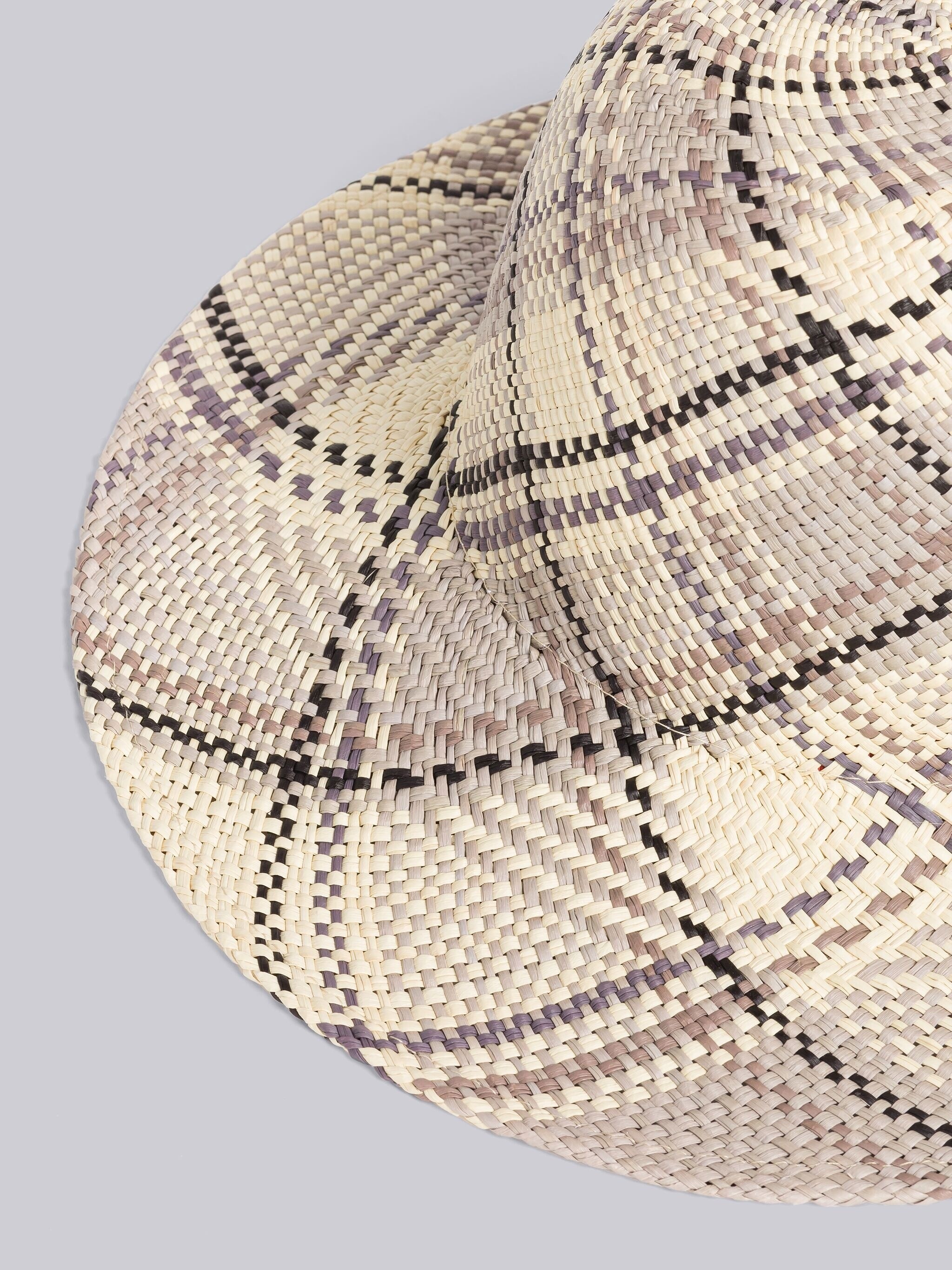 Straw Madras Sun Hat - 2