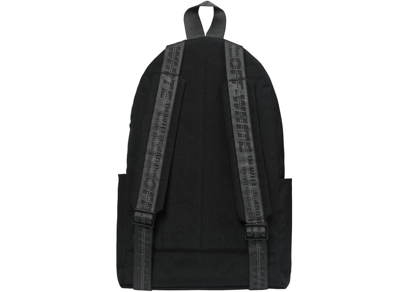 Off-White OFF-WHITE Slogan-Print Backpack Black/White outlook