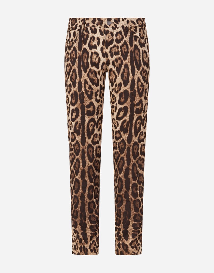 Five-pocket leopard-print pants - 3