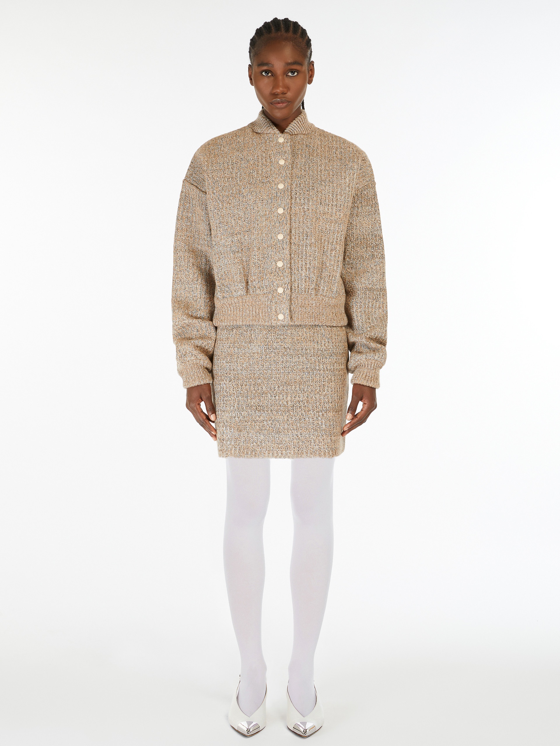EDDA Rubberised wool-knit bomber jacket - 2