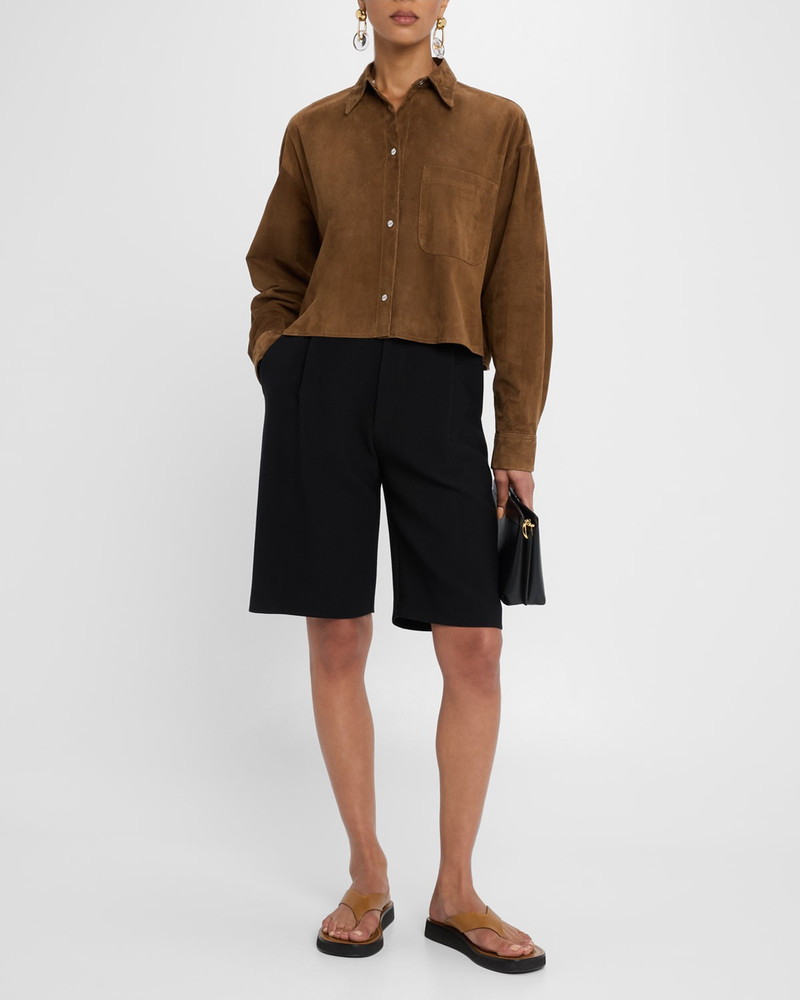 TWP Little Big Joe Suede Button-Front Shirt outlook