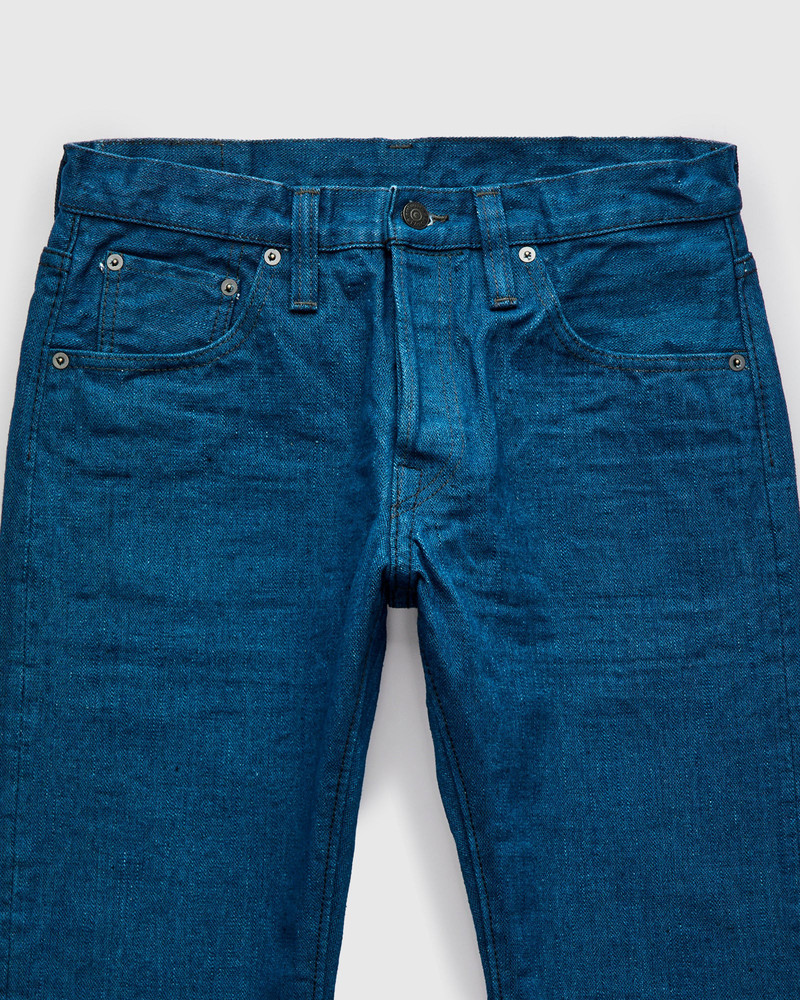 PBO-002-005 "Asagi" 16.5oz Rinsed Selvedge Denim - Slim Straight Fit 6