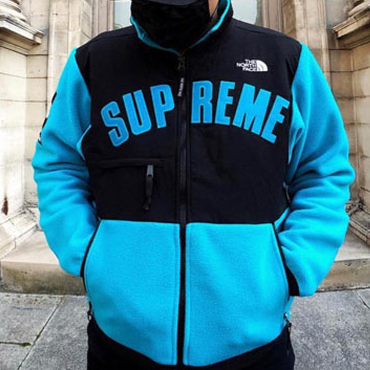 Supreme x The North Face Arc Logo Denali Fleece Jacket 'Black Blue' SUP-SS19-546 - 4