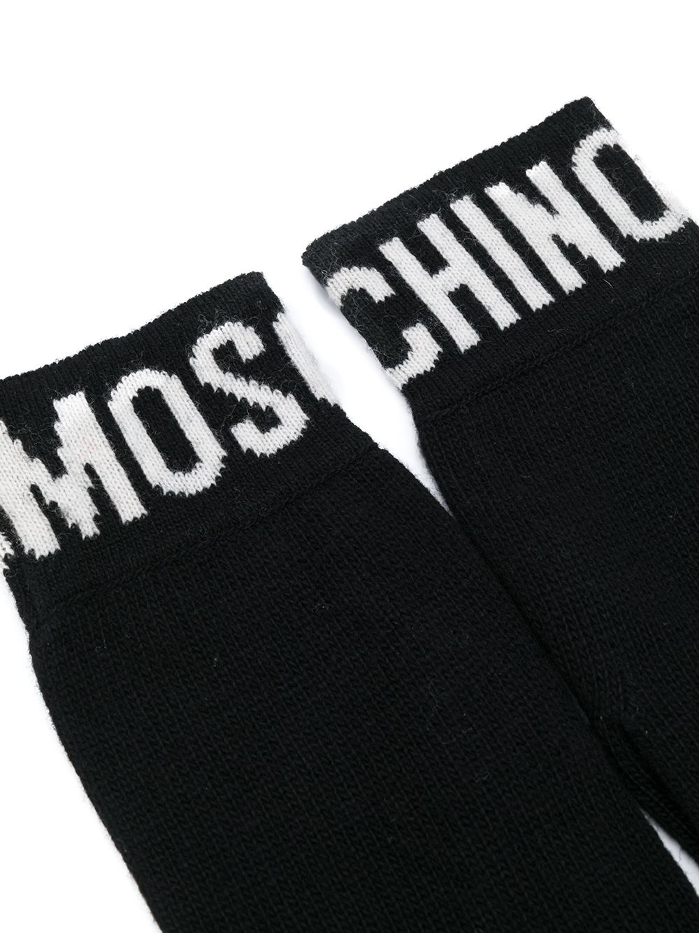 logo wool gloves - 2