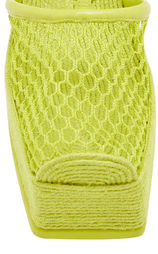 Lace-Up Wedge Espadrilles green - 6