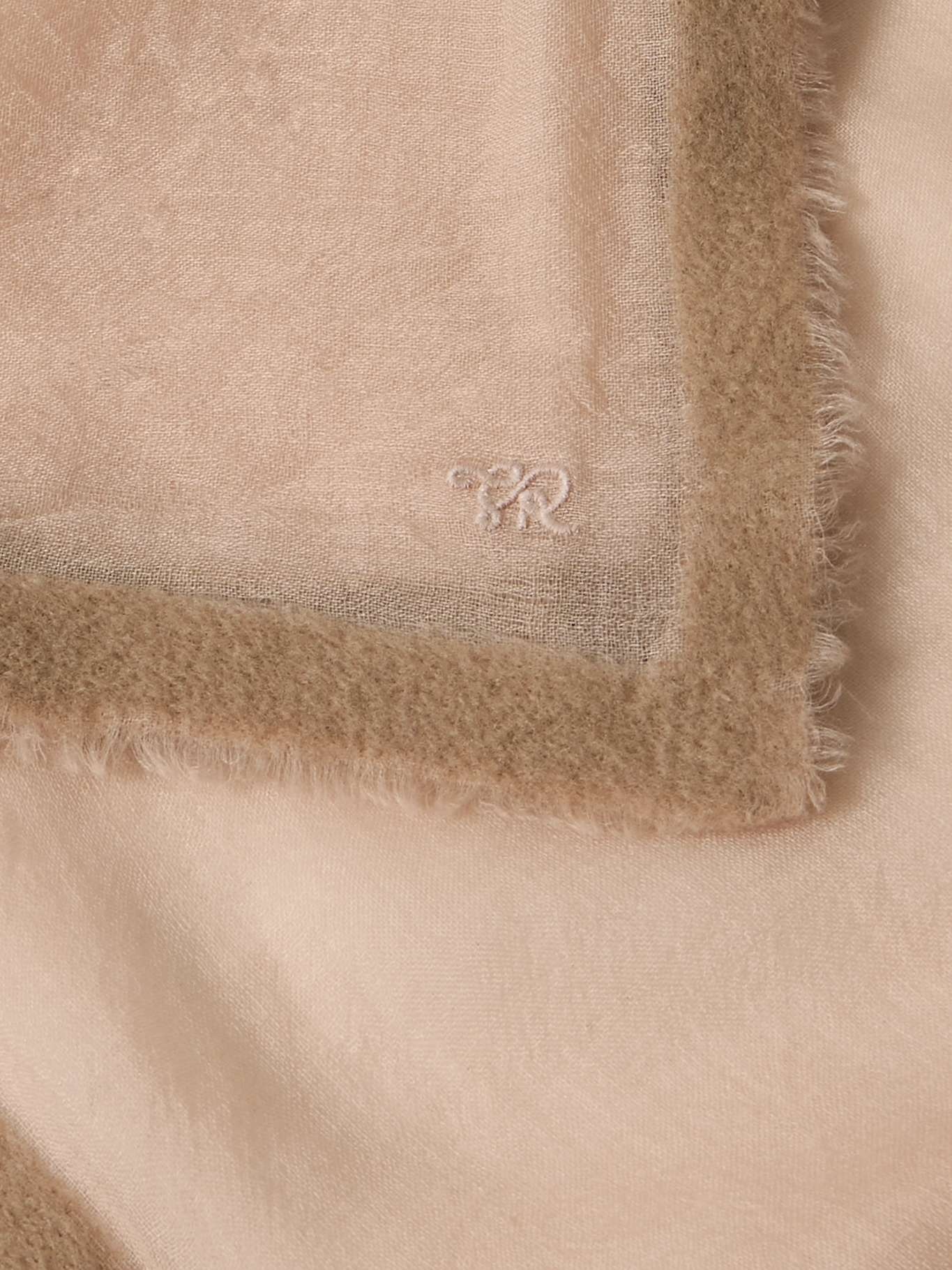 Fioko cashmere and wool-blend scarf Beige - 3