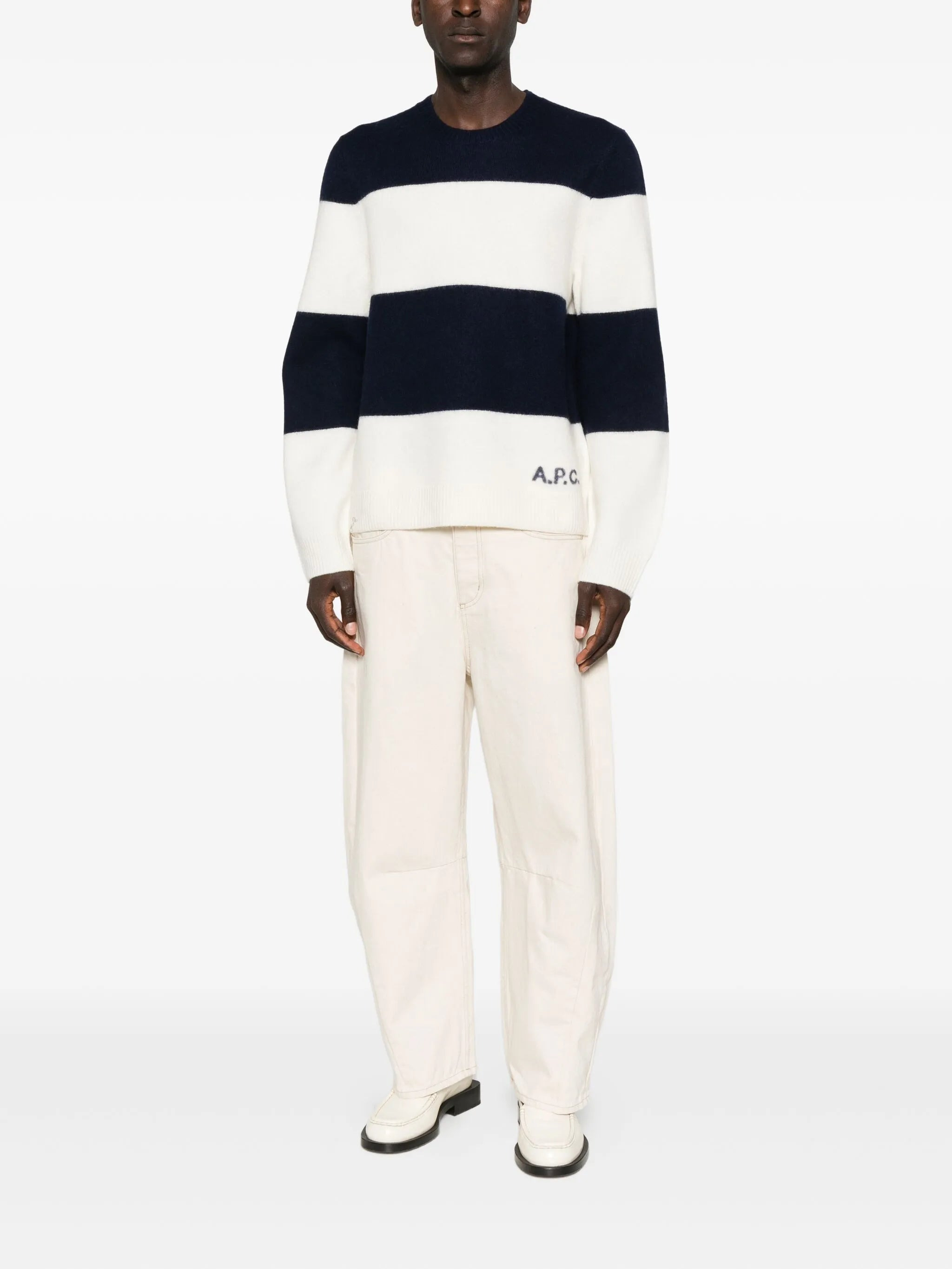 A.p.c. Striped Crew-neck Sweater - 3