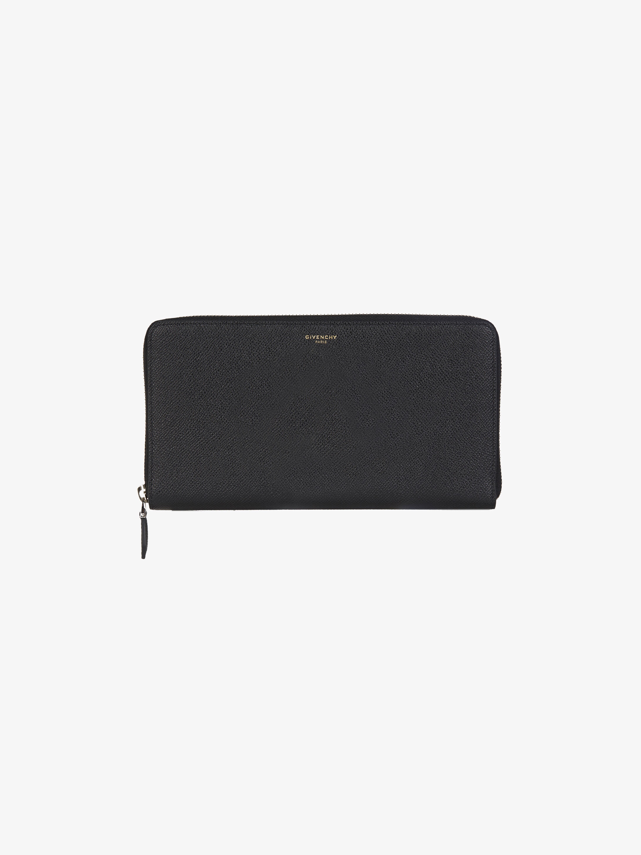 Long zipped wallet in grained leather - 1