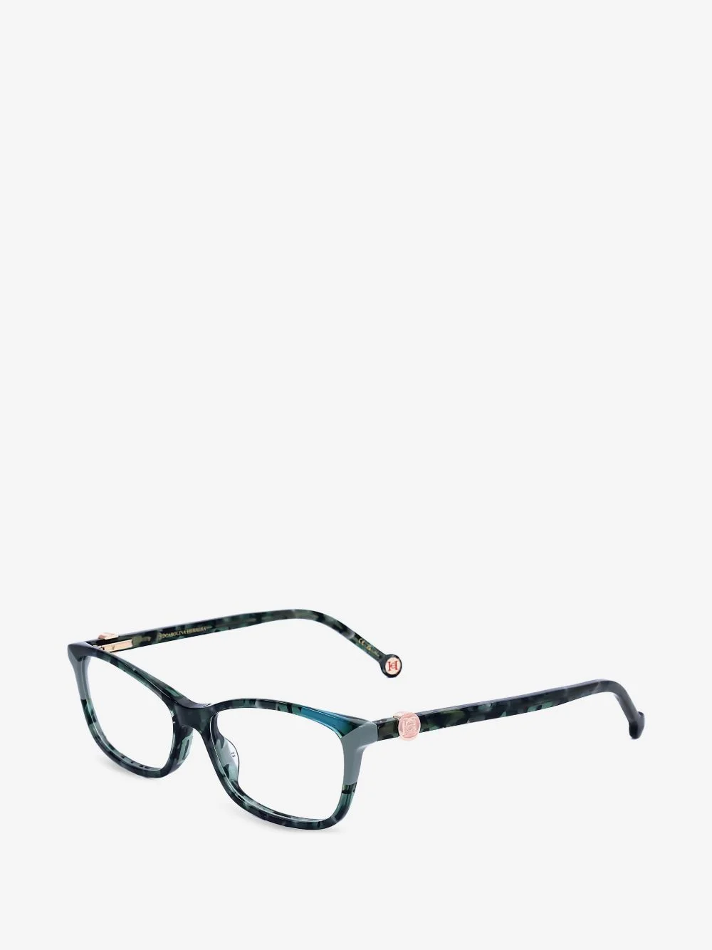 tortoiseshell-effect rectangle-frame glasses - 1