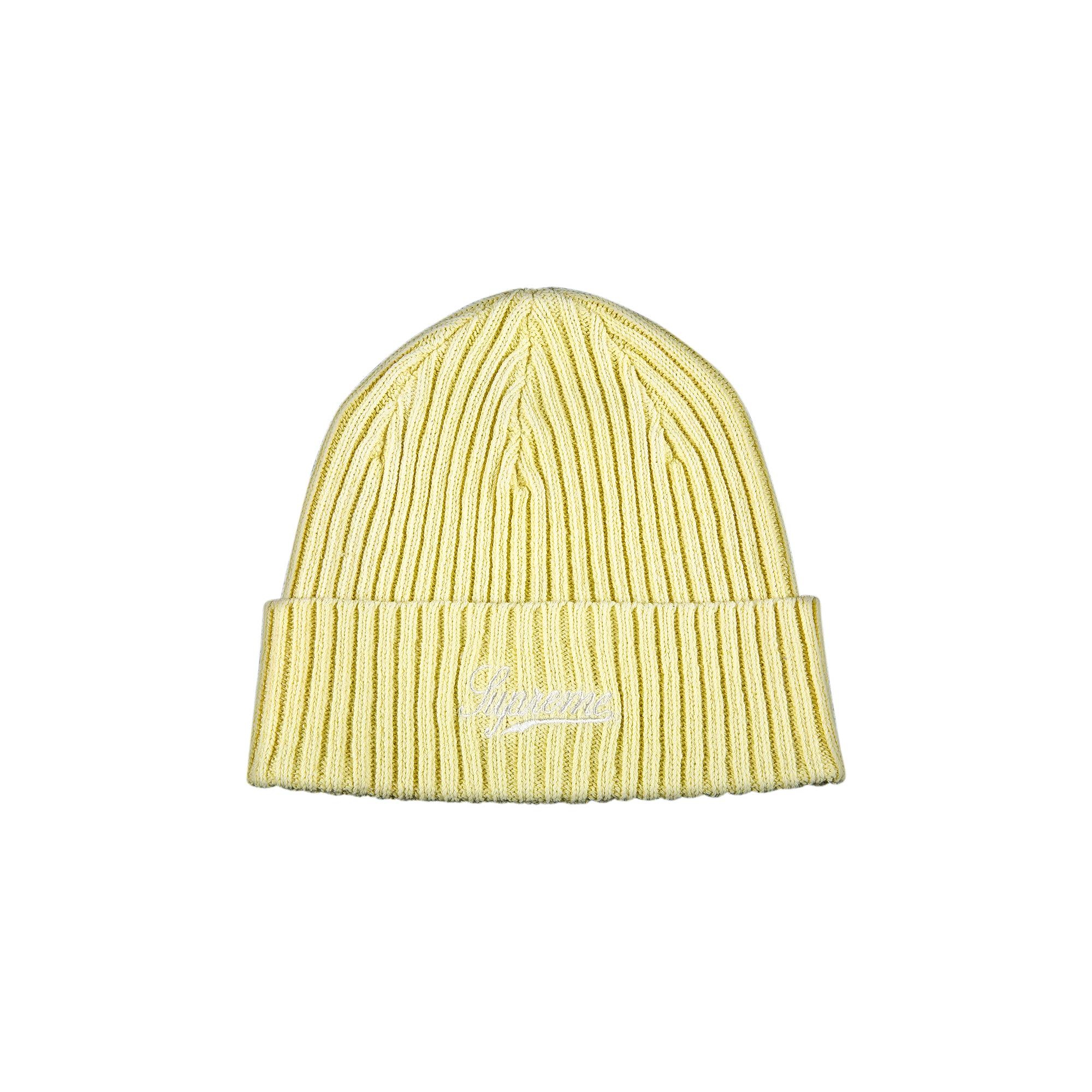 Supreme Bleached Rib Beanie 'Yellow' - 1