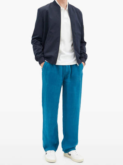 Vilebrequin Pacha logo-patch linen trousers outlook