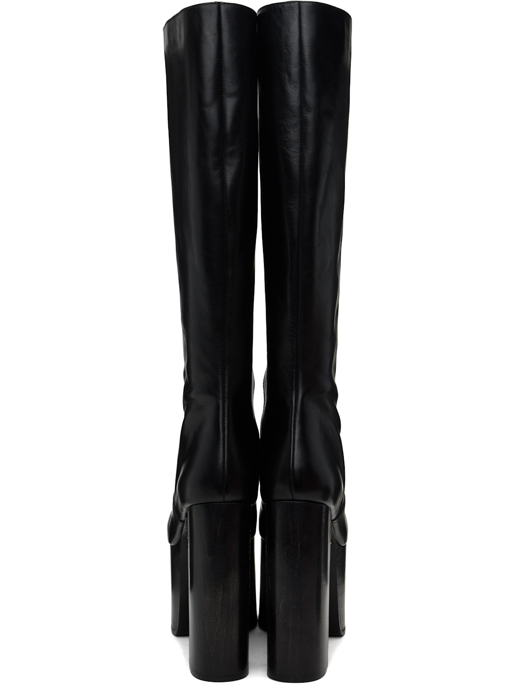 Black Platform Tall Boots - 2