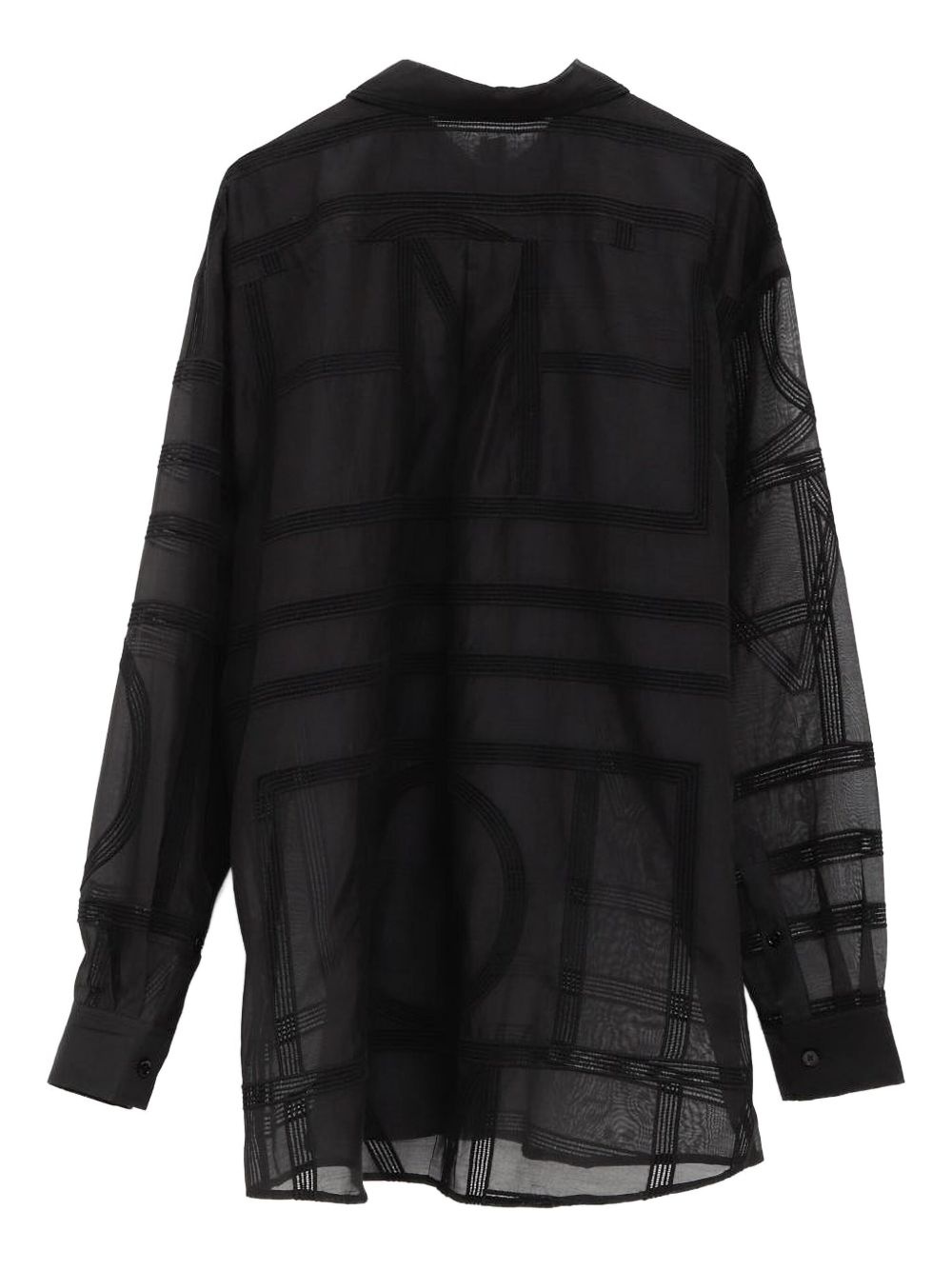 geometric-embroidered shirt - 2