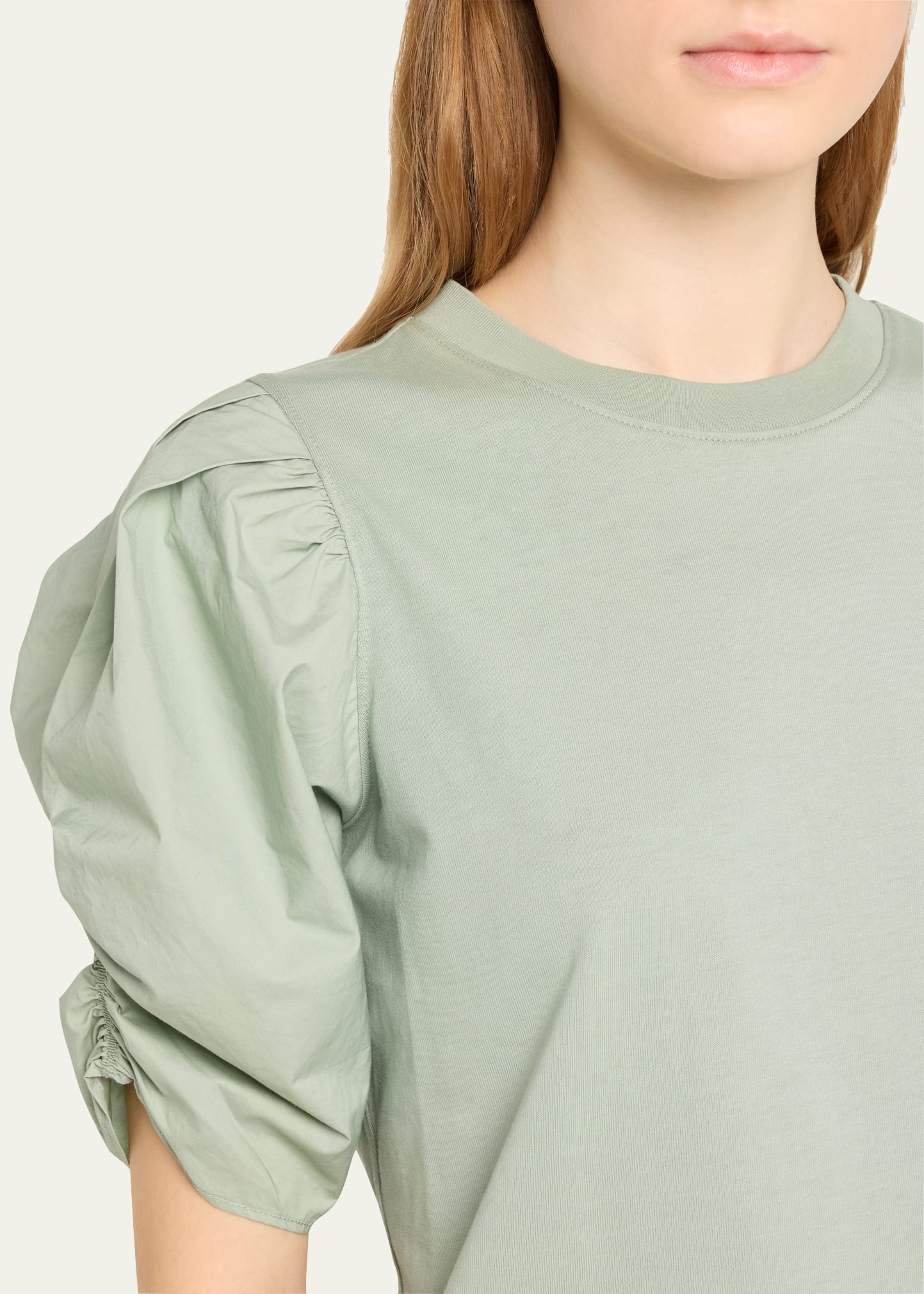 Pleated Puff-Sleeve Tee - 5