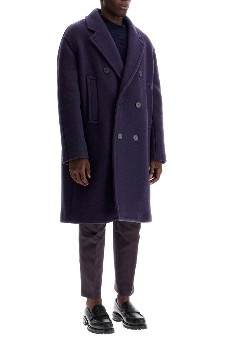 Lanvin Double-Breasted Heavy Wool Coat - 2