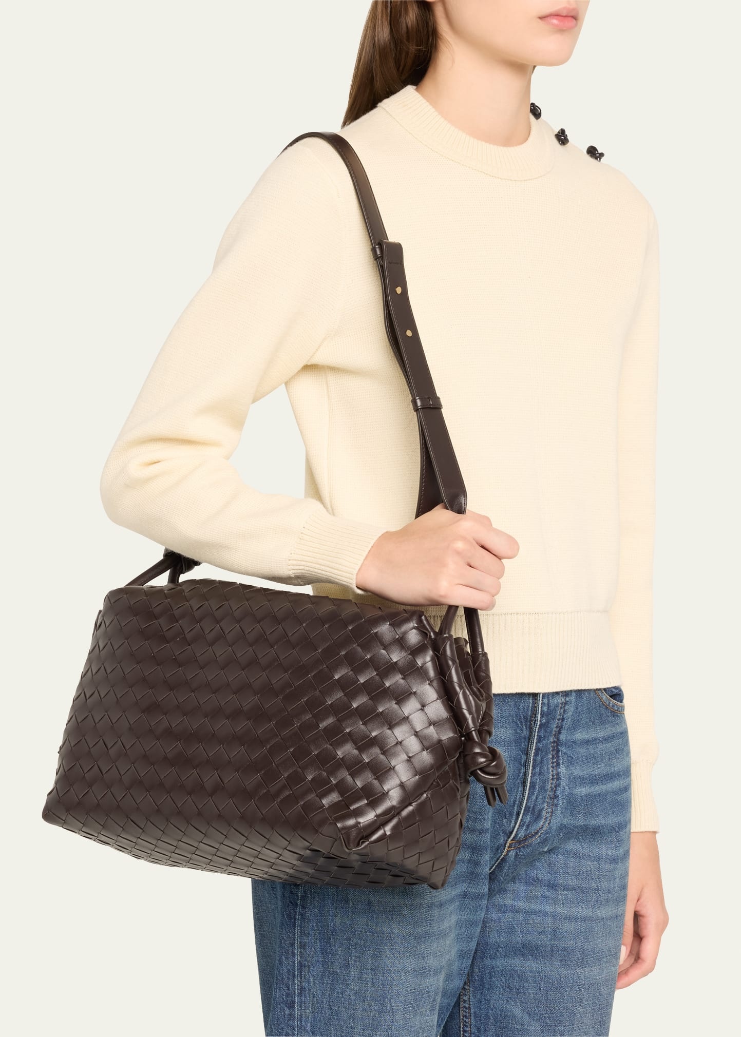 Bottega Veneta Medium Loop Avenue Weekender Bag