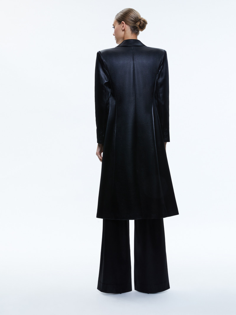 MYA VEGAN LEATHER LONG BLAZER 2