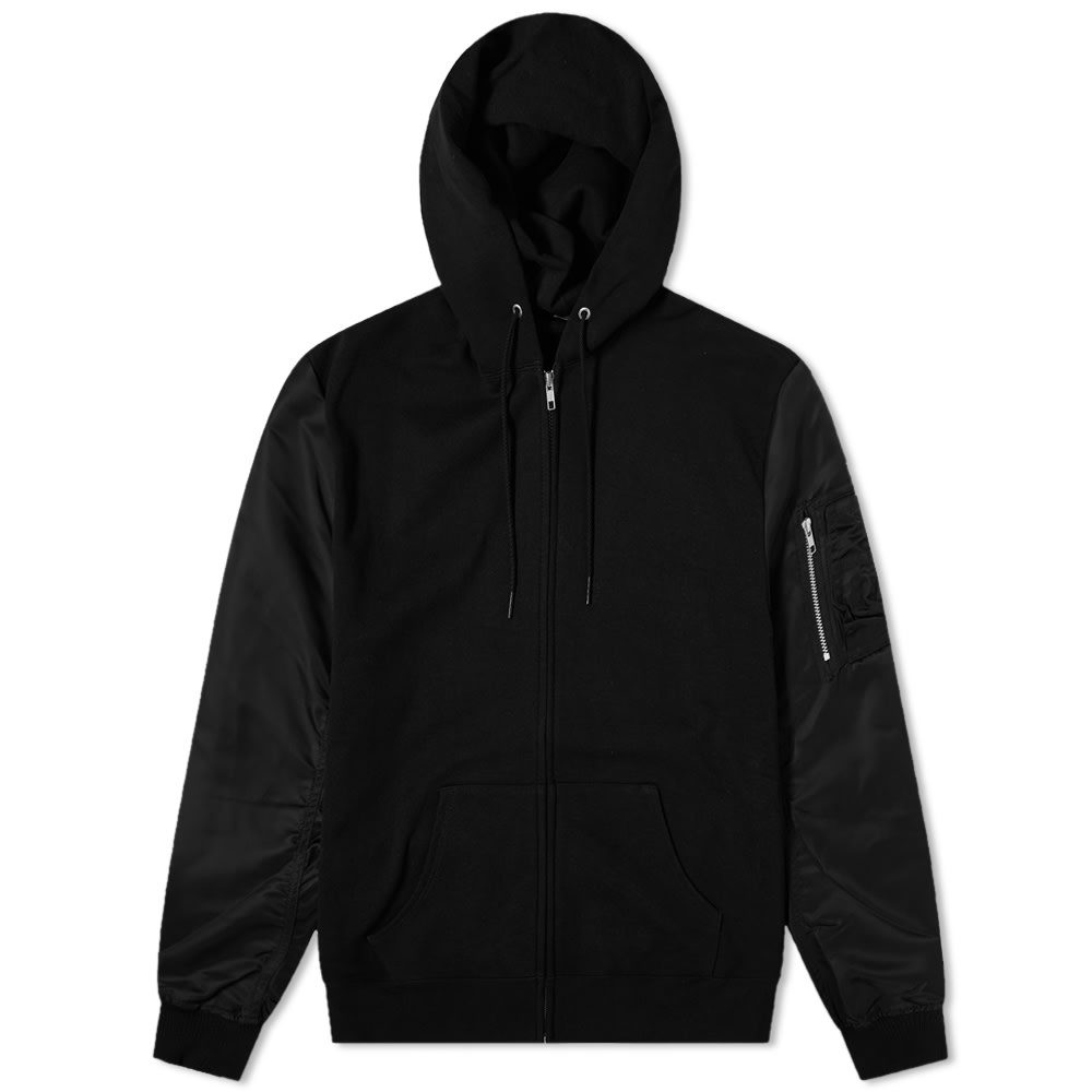 Comme Des Garcons Homme Nylon Sleeve Zip Hoody - 1