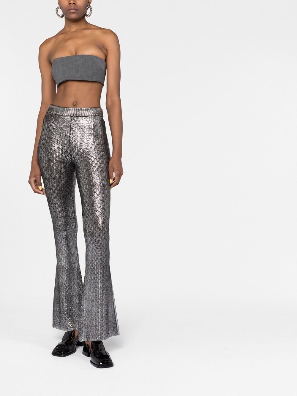 high waist flared trousers - 2