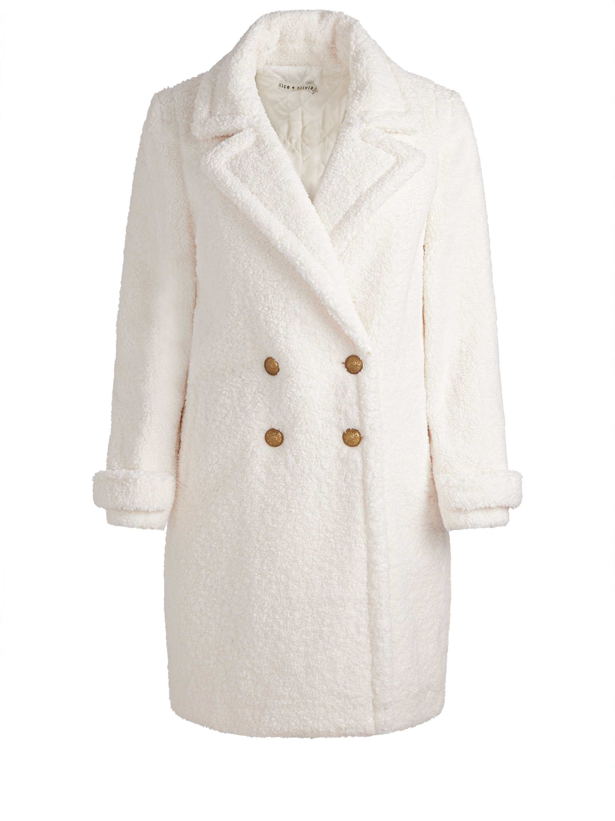 TOWNES DOUBLE BREASTED TEDDY PEACOAT - 1