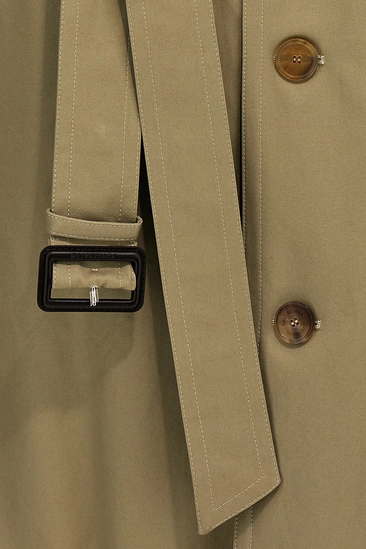 Check lining oversize trench coat - 6