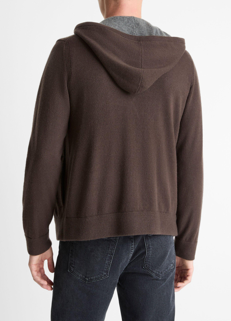 Vince Cashmere Zip-Front Hoodie outlook