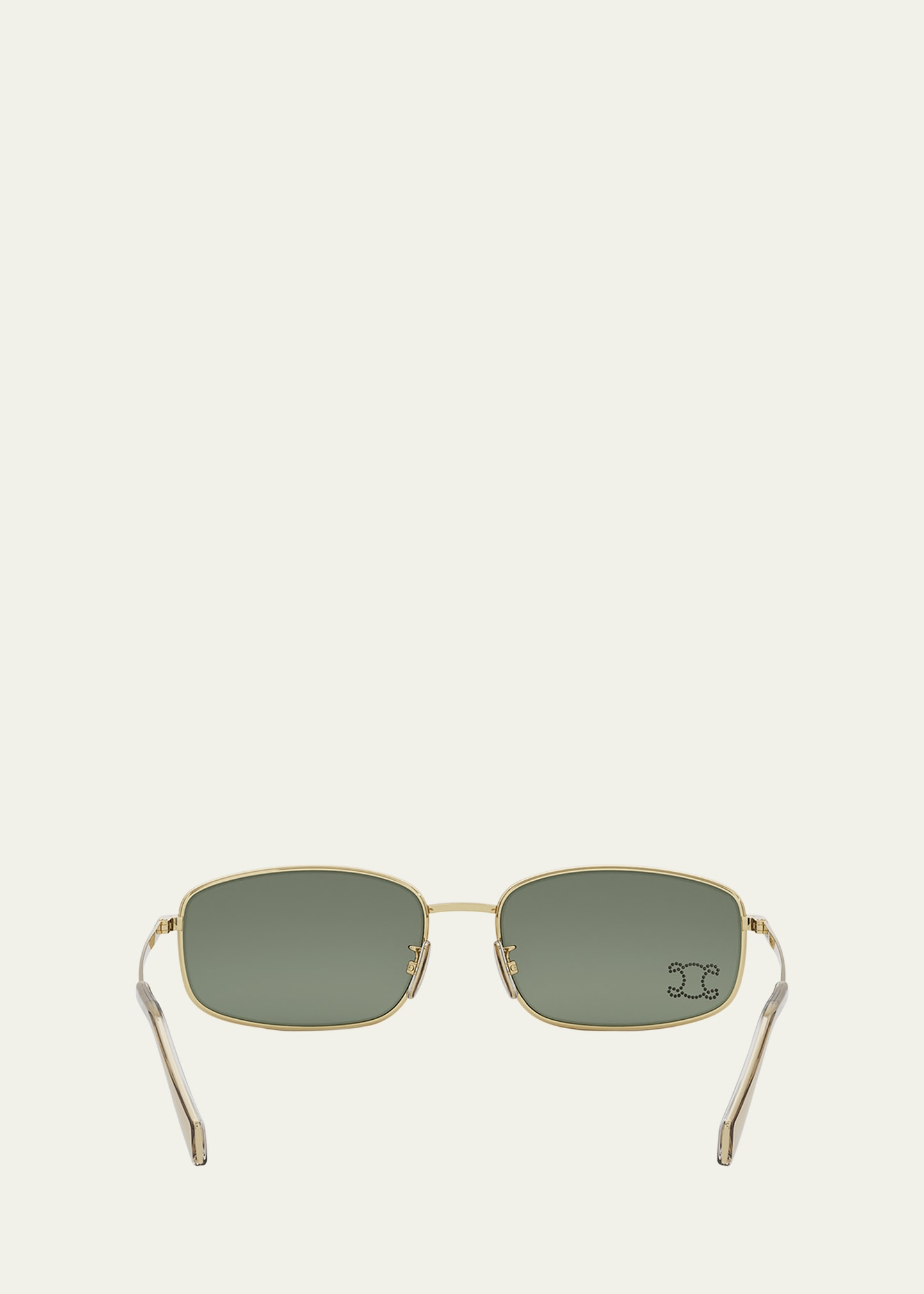 Embellished Triomphe Metal Rectangle Sunglasses - 5