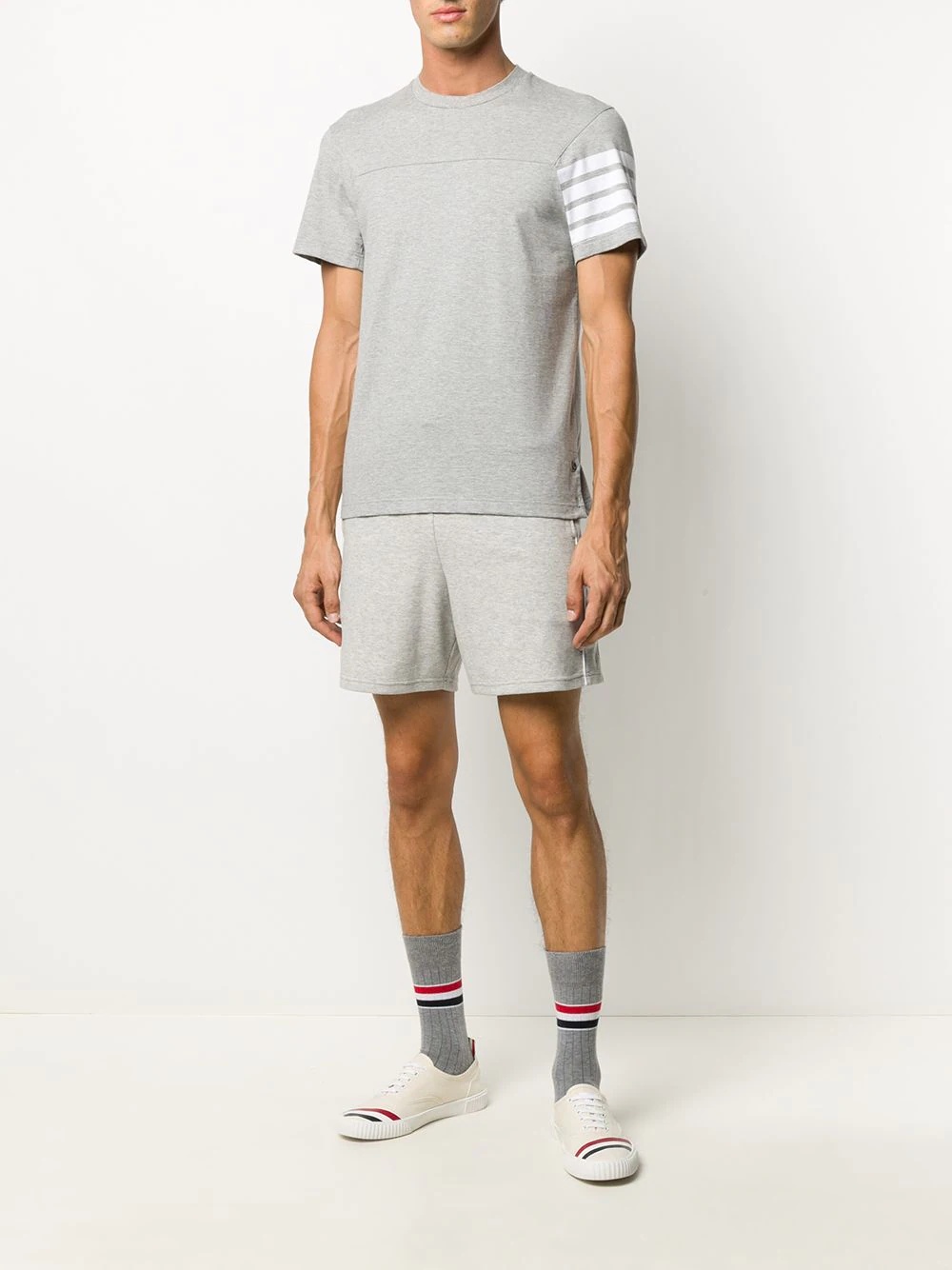 4-Bar stripe short-sleeve T-shirt - 2