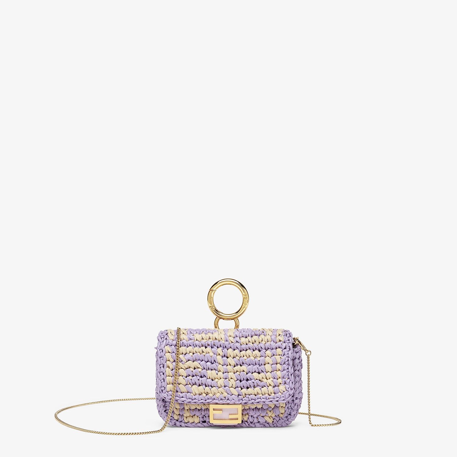 Lilac raffia charm - 1