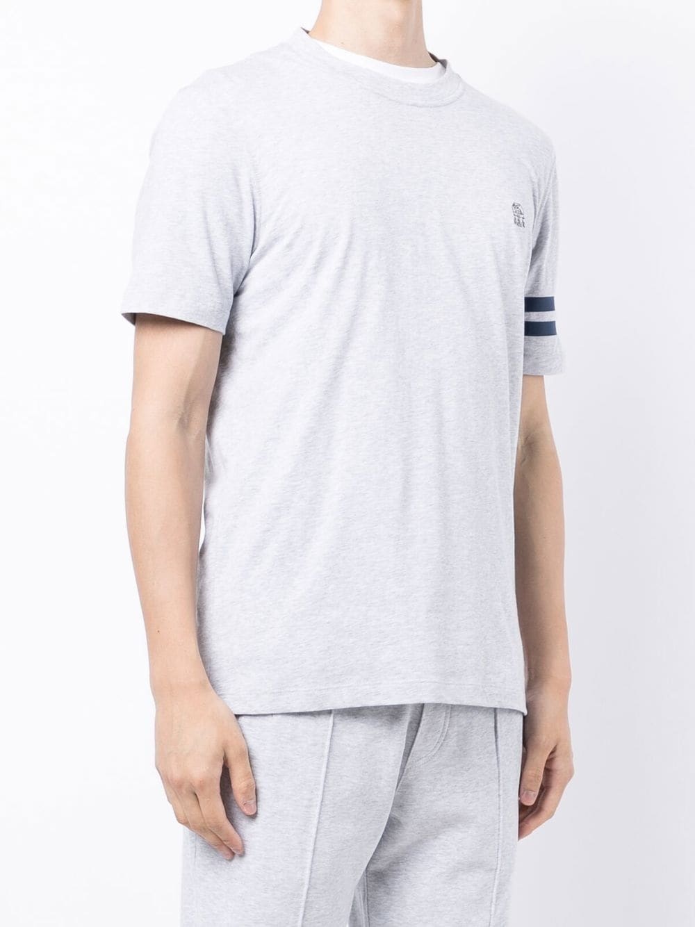 sport-stripe logo T-shirt - 3