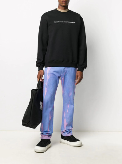 MSGM slogan print sweatshirt outlook