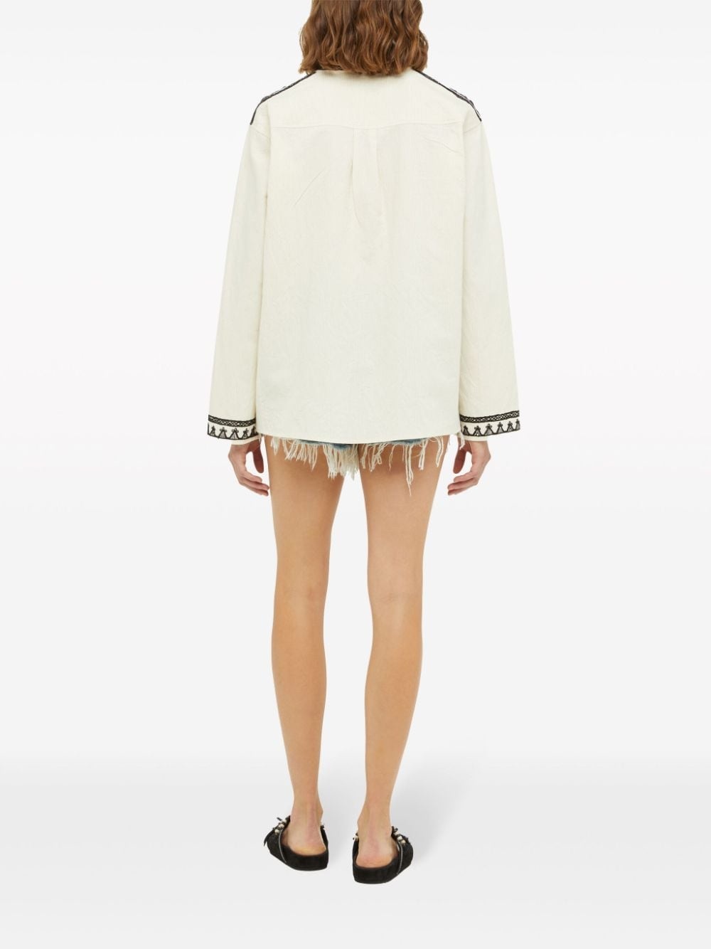 tassel-detail shirt - 4