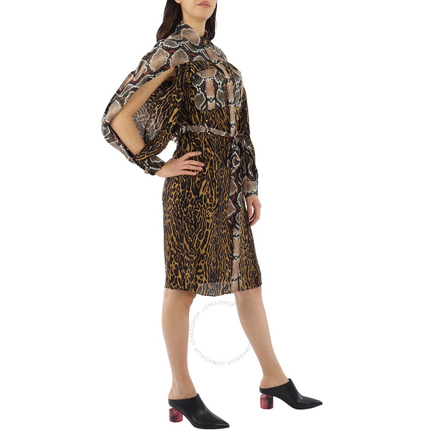 Burberry Ladies Animal Print Shirt-style Dress - 5
