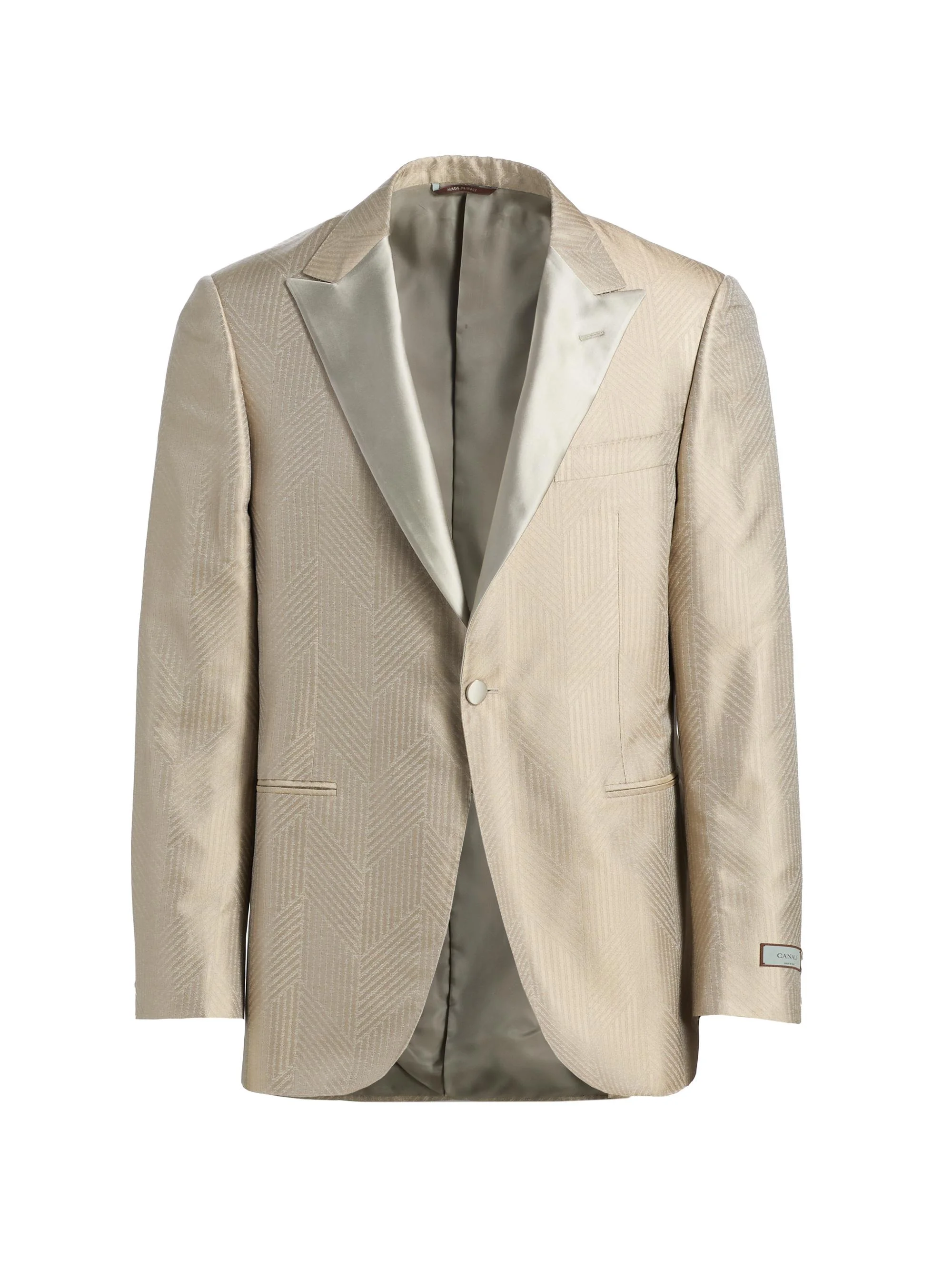 Men's Macro Pattern Silk Dinner Jacket - Copper - 1