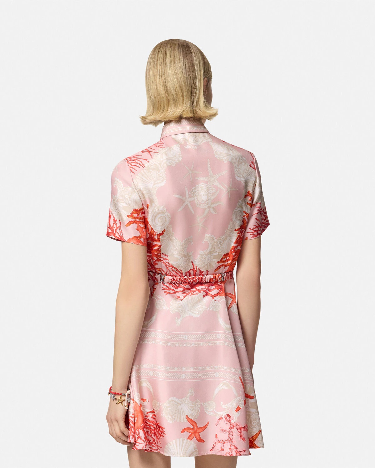 Barocco Sea Silk Shirt Dress - 5