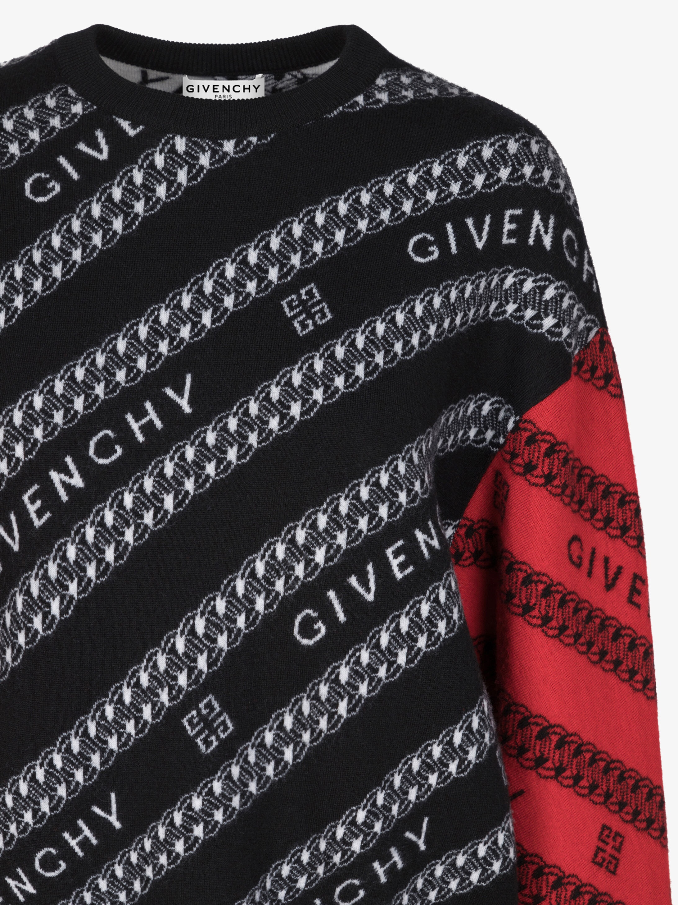 GIVENCHY chain short sweater in jacquard - 5