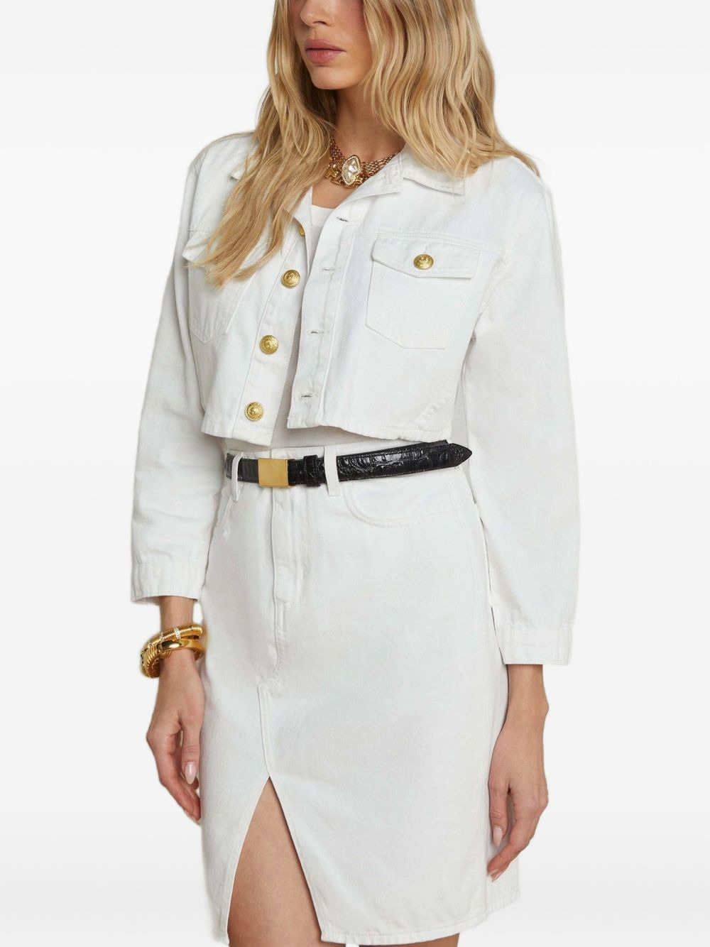 Geneive cropped denim jacket - 3