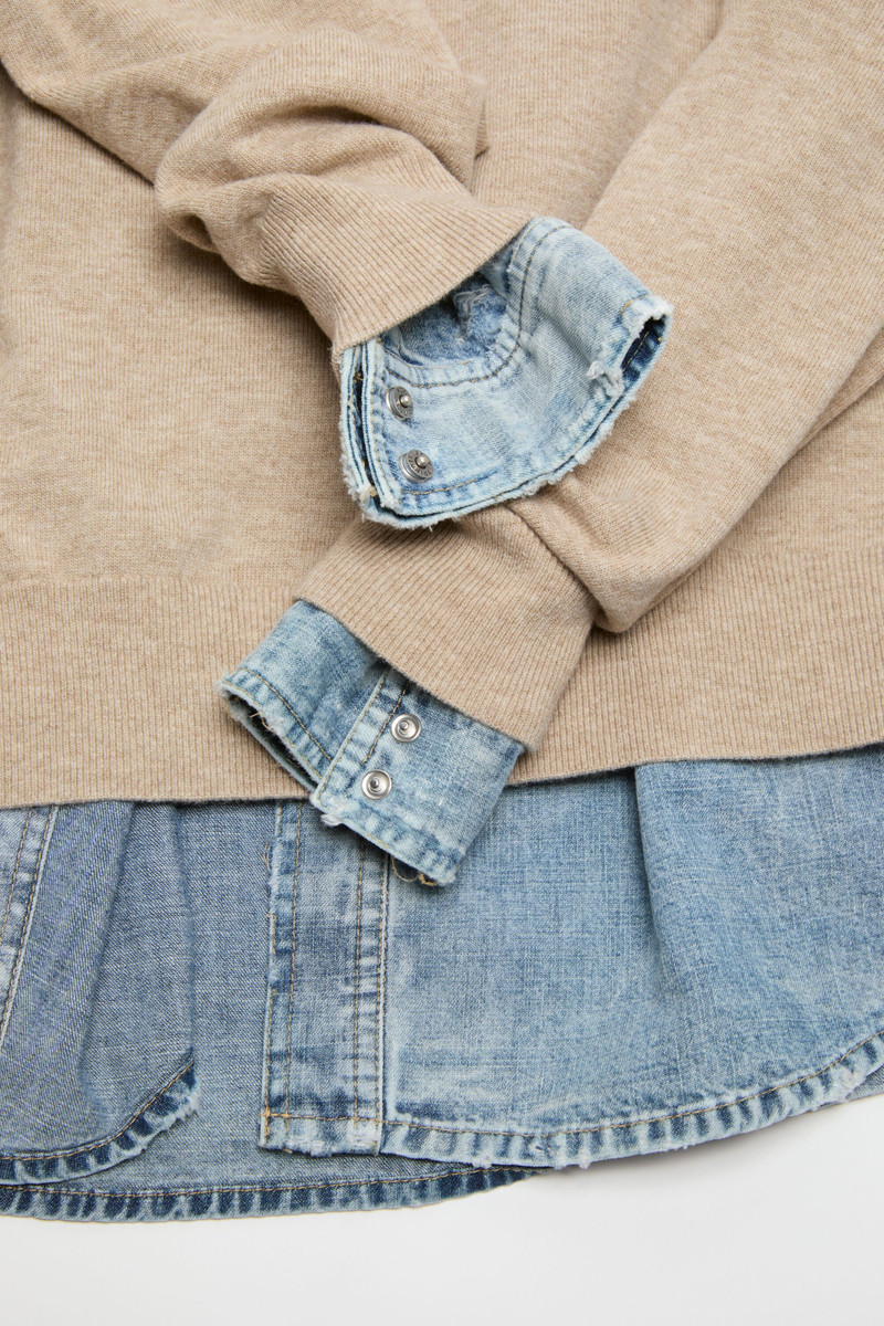 Layered wool jumper - Beige 5