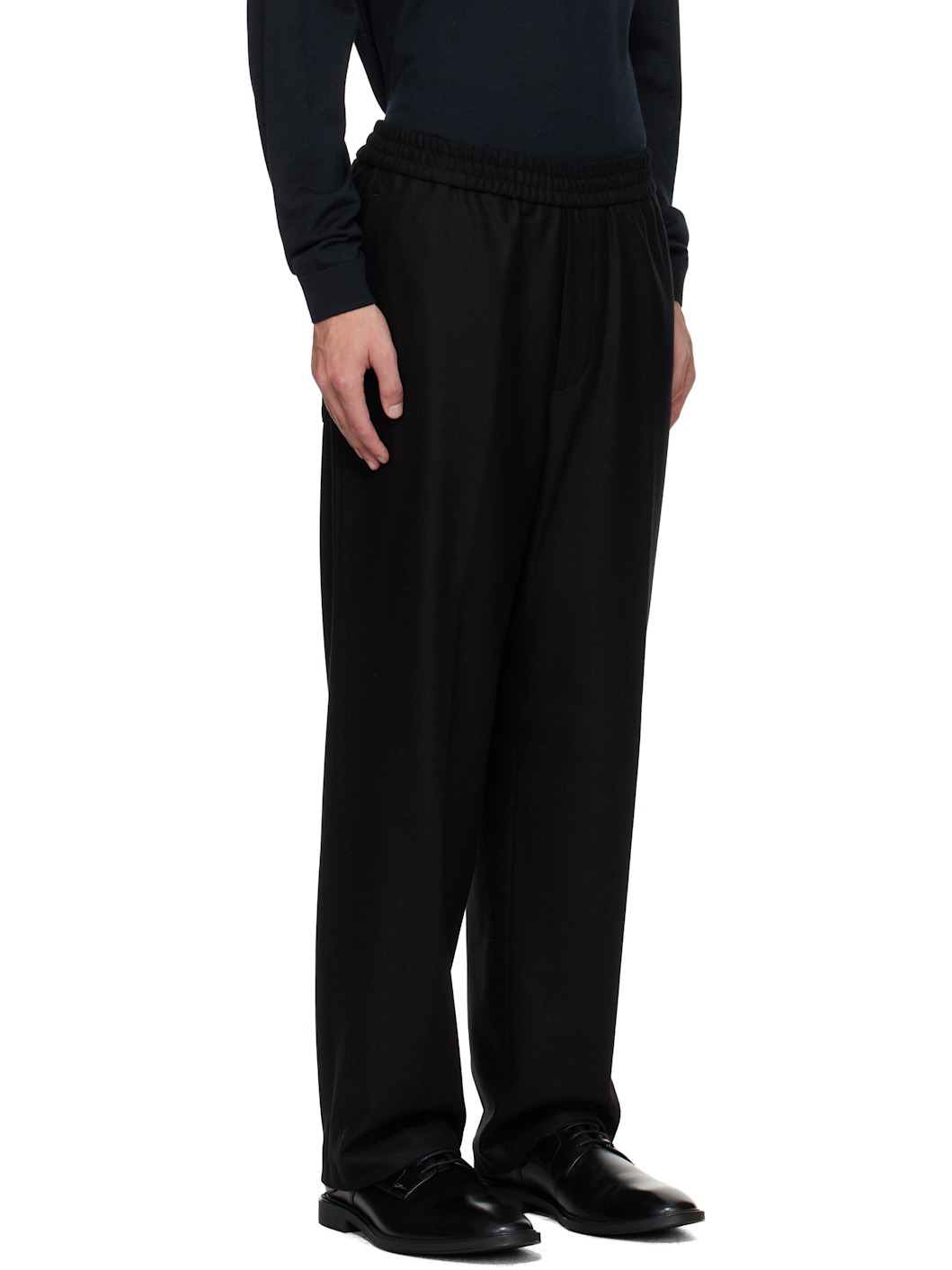 Black Tapered-Fit Trousers - 2