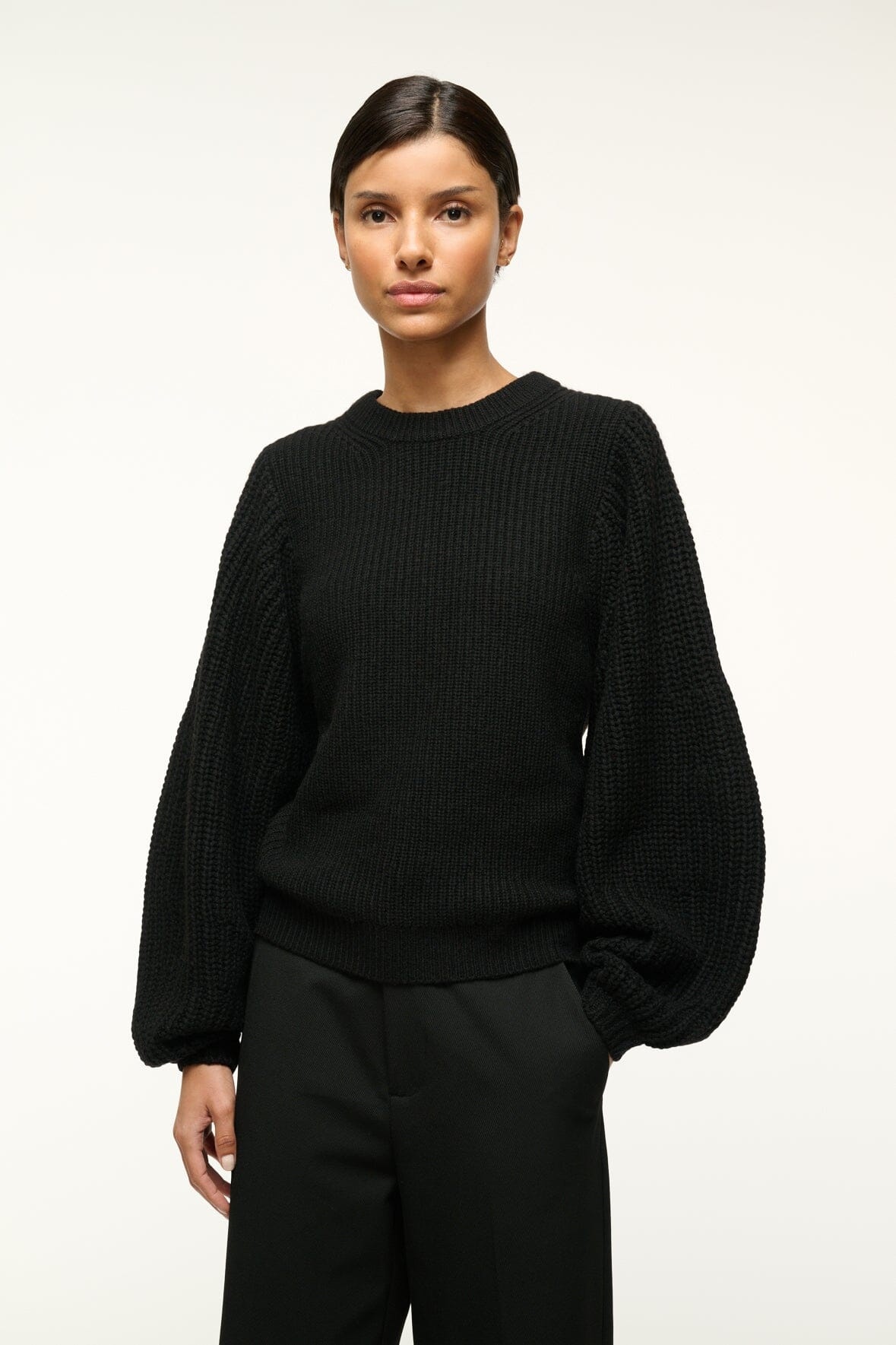 STAUD AURA SWEATER BLACK - 2