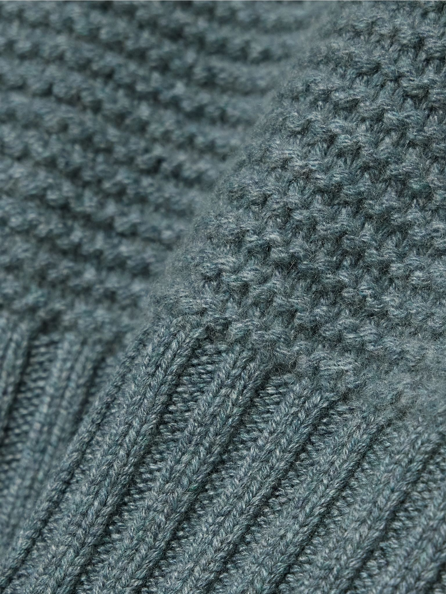 Ashi cropped ribbed cashmere sweater Blue - 5