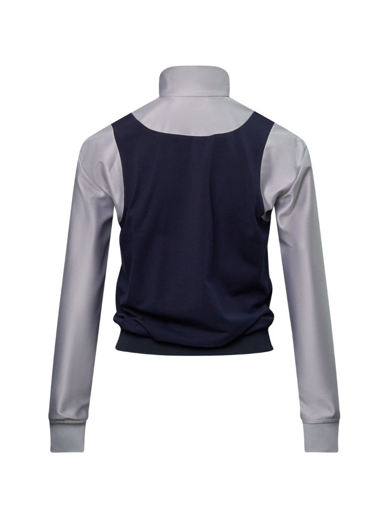 pushBUTTON layered-design zip-up sweatshirt outlook