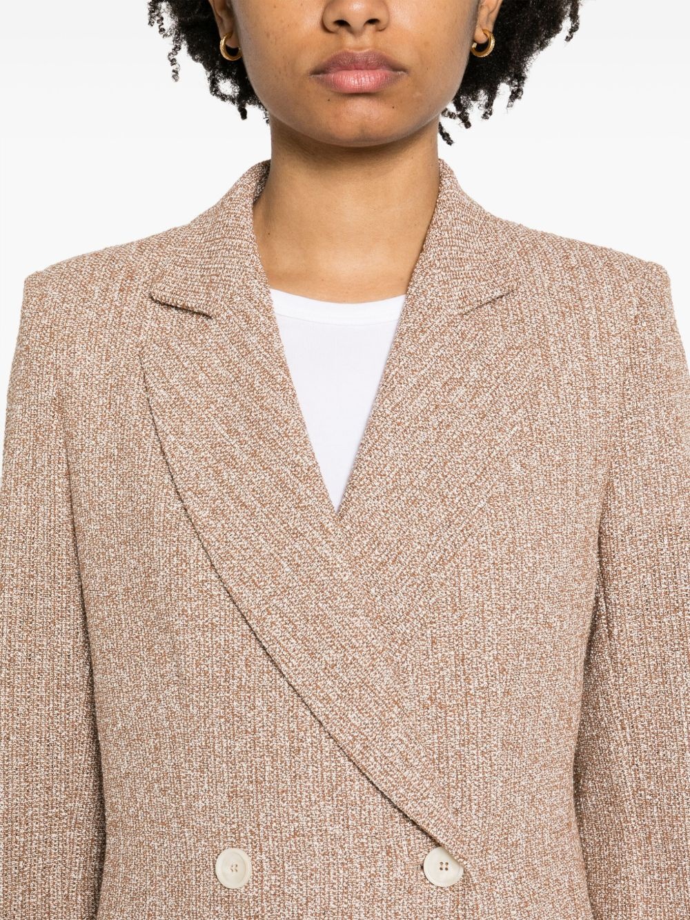 double-breasted button blazer - 5