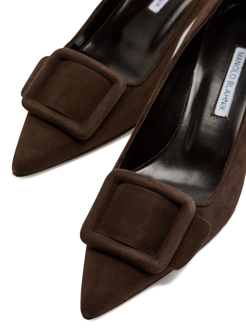 50mm buckle-embellishment suede pumps - 4