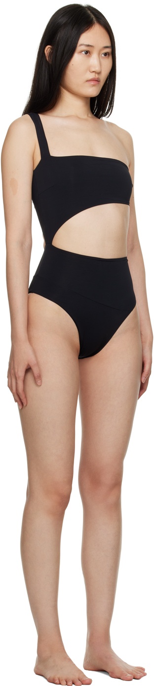 Black IU One-Piece Swimsuit - 4