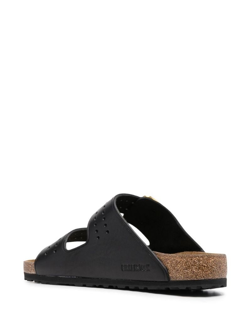double-strap leather sandals - 3