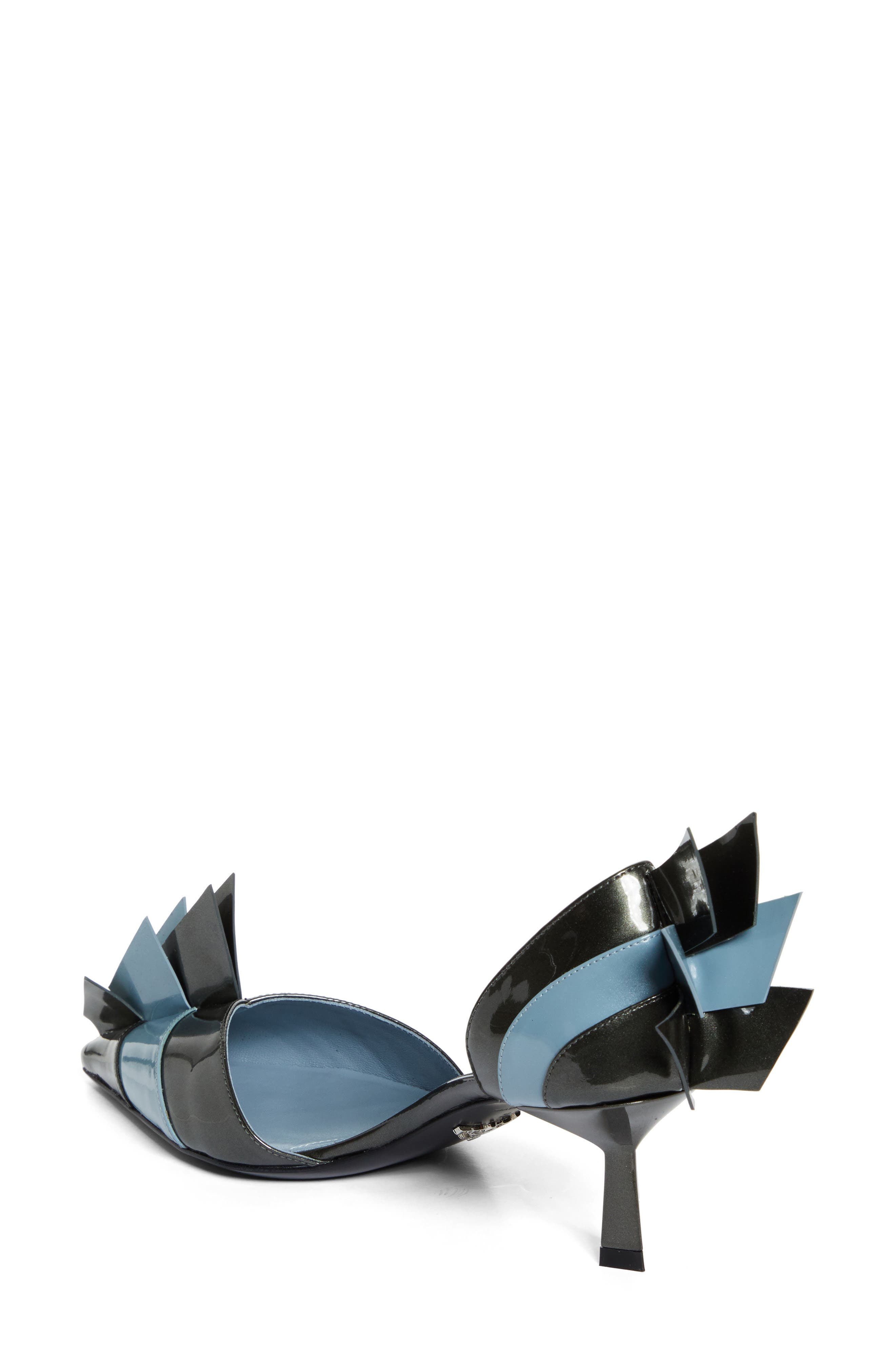 Prada Colorblock Pointed Toe d'Orsay Pump in Antracite/Astrale at Nordstrom - 2