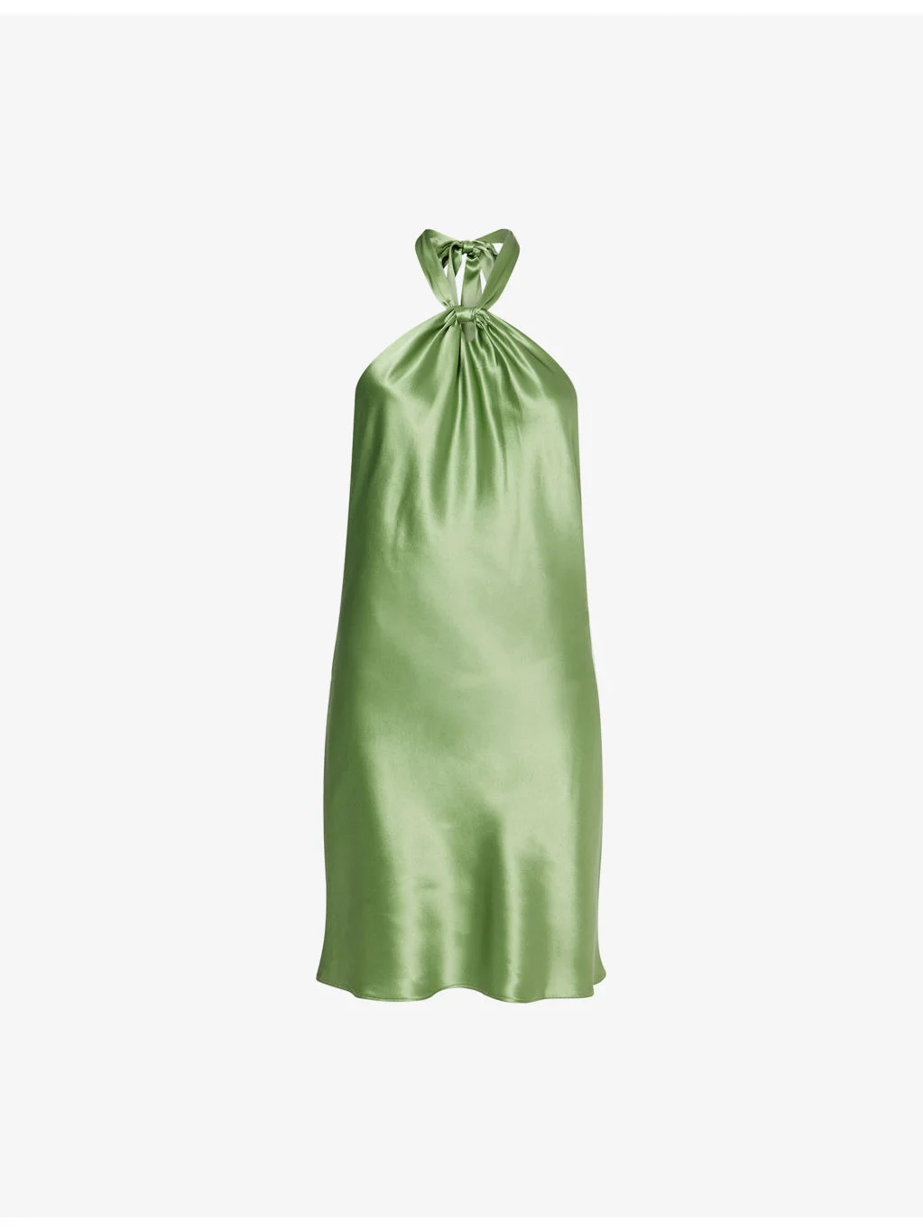 Opaline Halter-Neck Silk Mini Dress - 1
