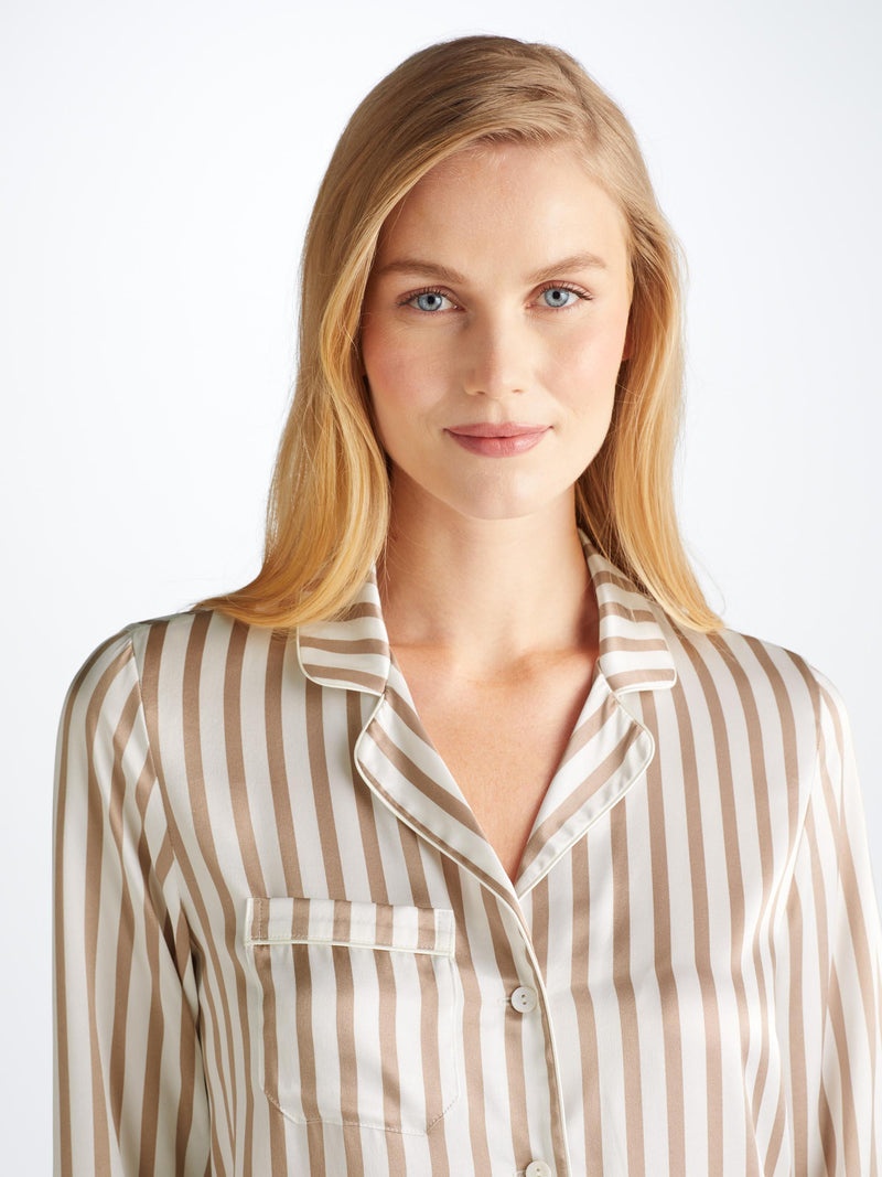 Women's Pajamas Brindisi 110 Silk Satin Gold - 5