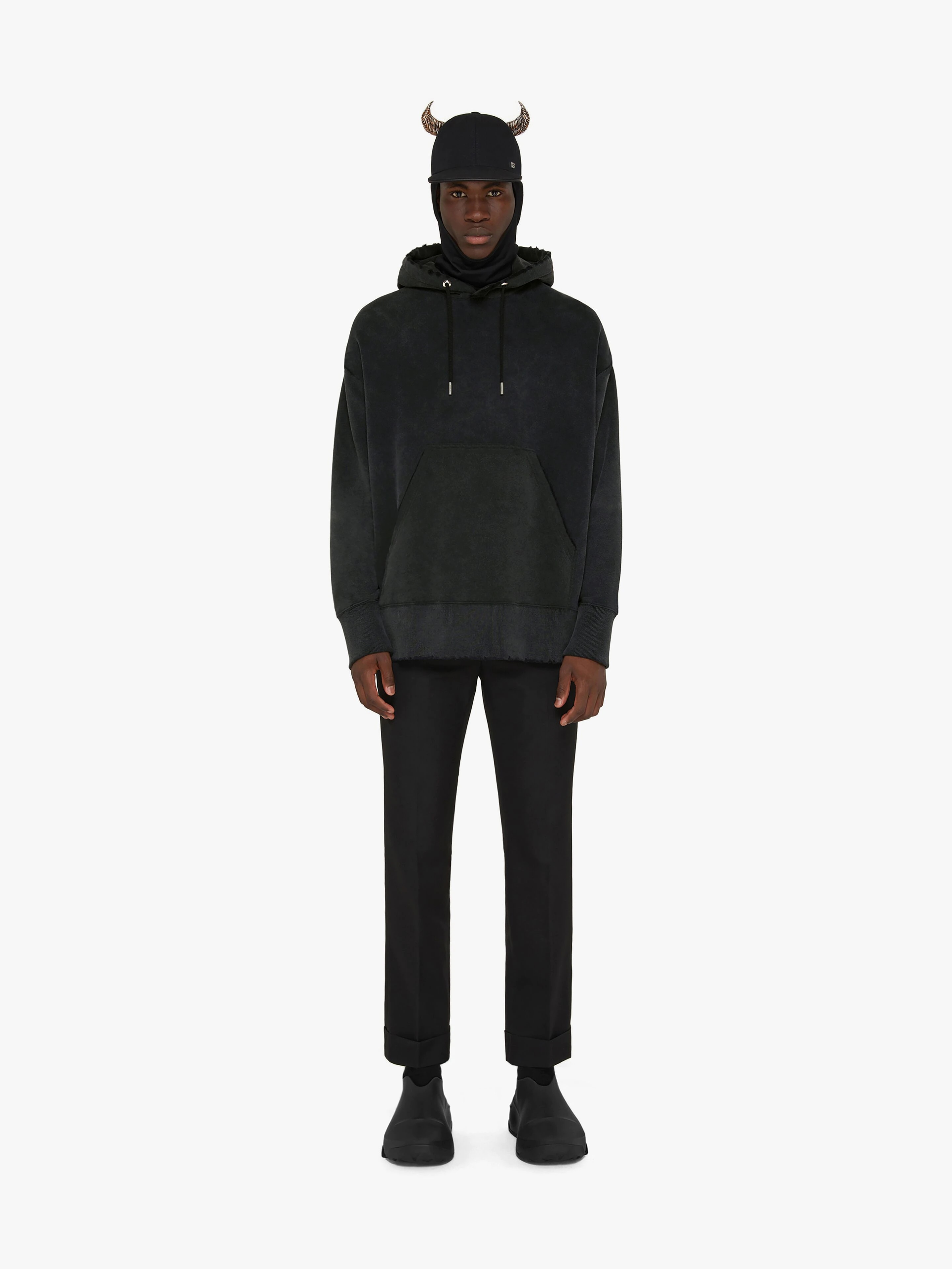 OVERSIZED HOODIE WITH BANDANA PATCH - 2